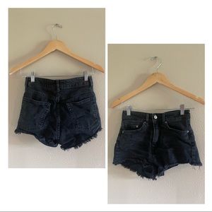 Divided H&M Shorts Size 0 Black Denim Shorts